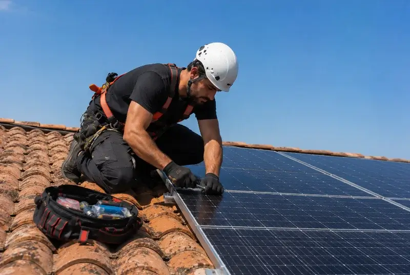 Maintenance et monitoring de panneaux solaires à Locmaria