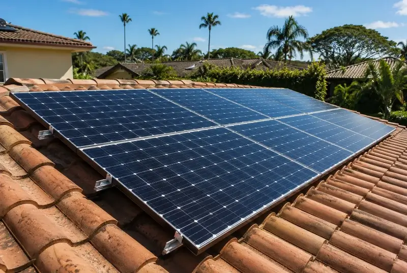 Installation de panneaux solaires à Locmaria